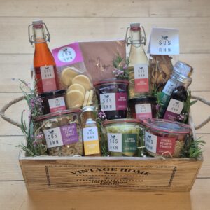 Geschenkset in Vintage Holzkiste
