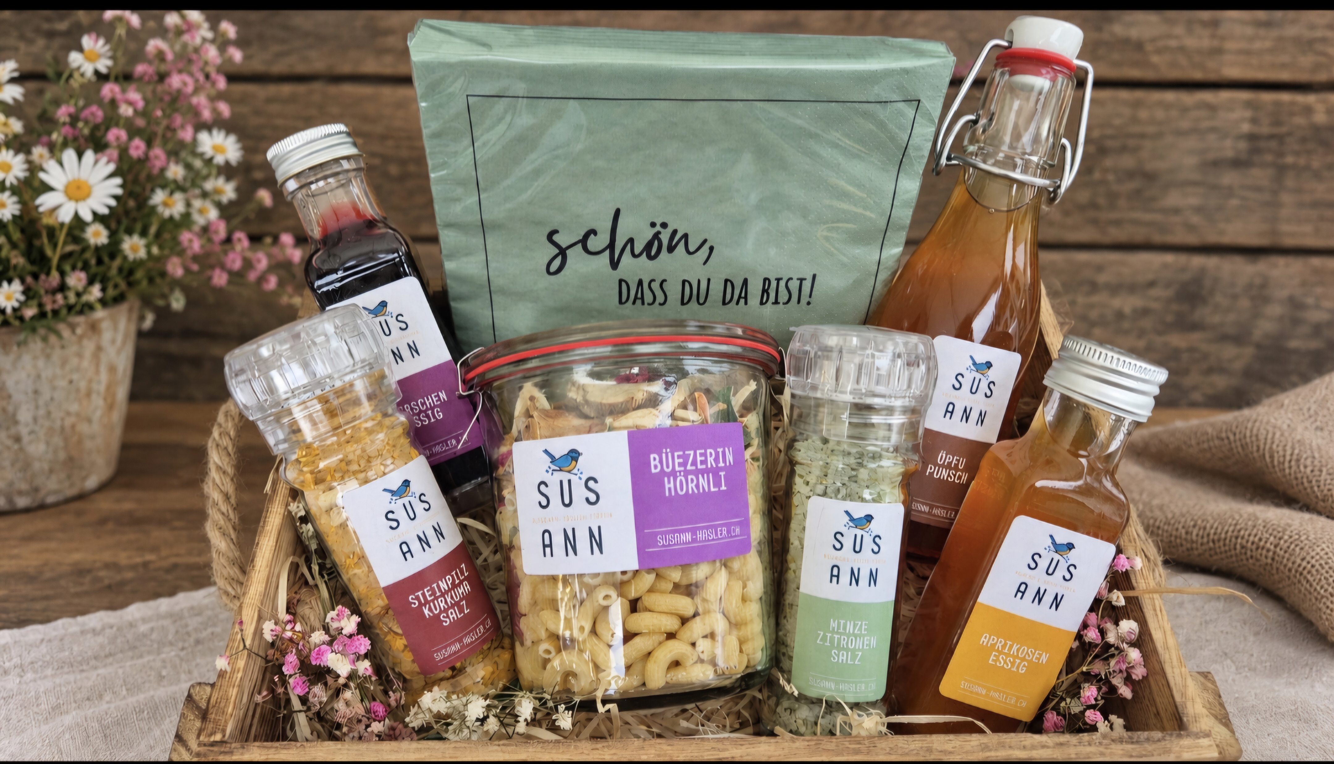 Geschenkset Handgemachte Spezialitäten aus der Schweiz